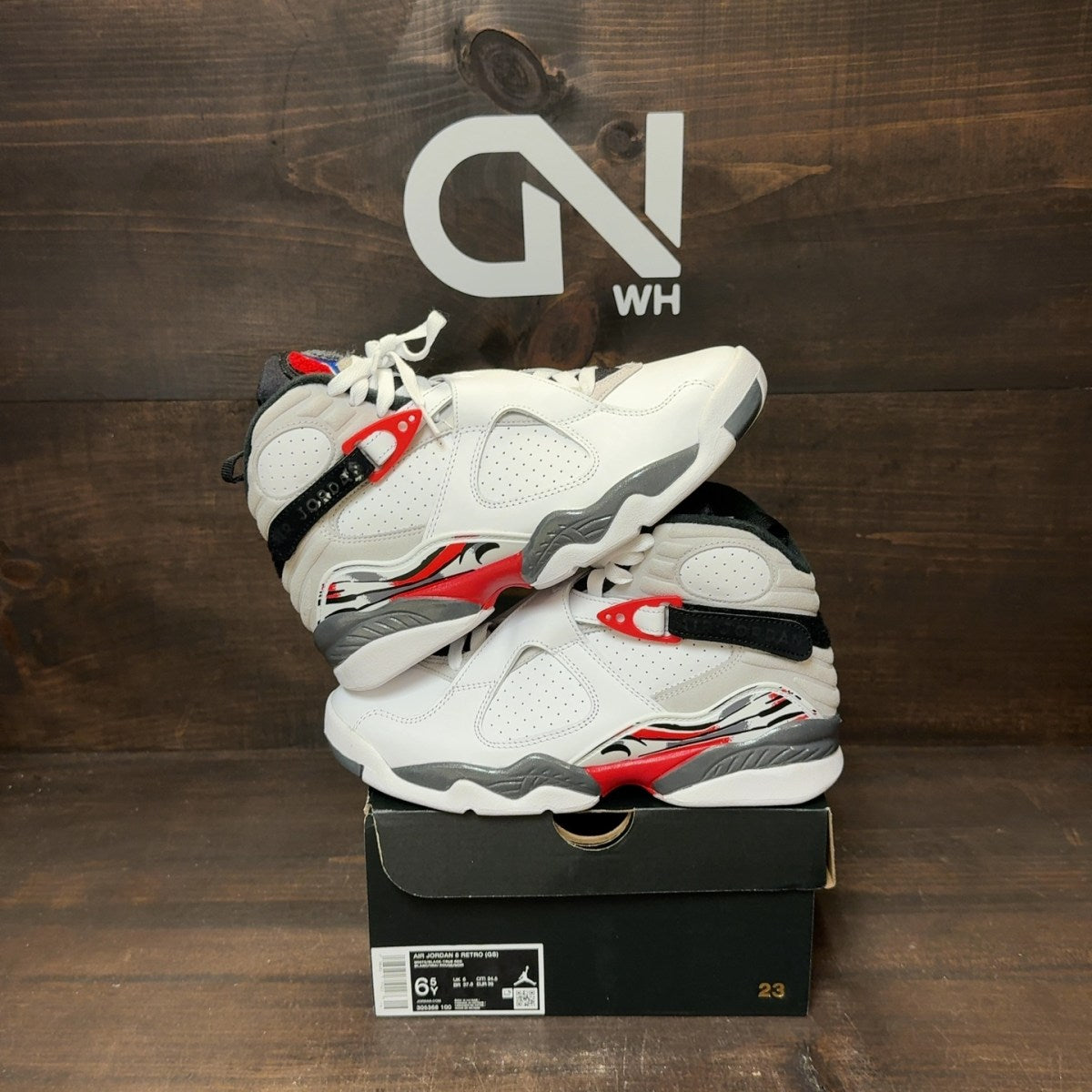 Jordan 8 Retro White True Red (2025) (GS) - Image 1