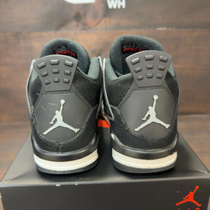 Jordan 4 Retro Black Canvas (GS) - Image 4