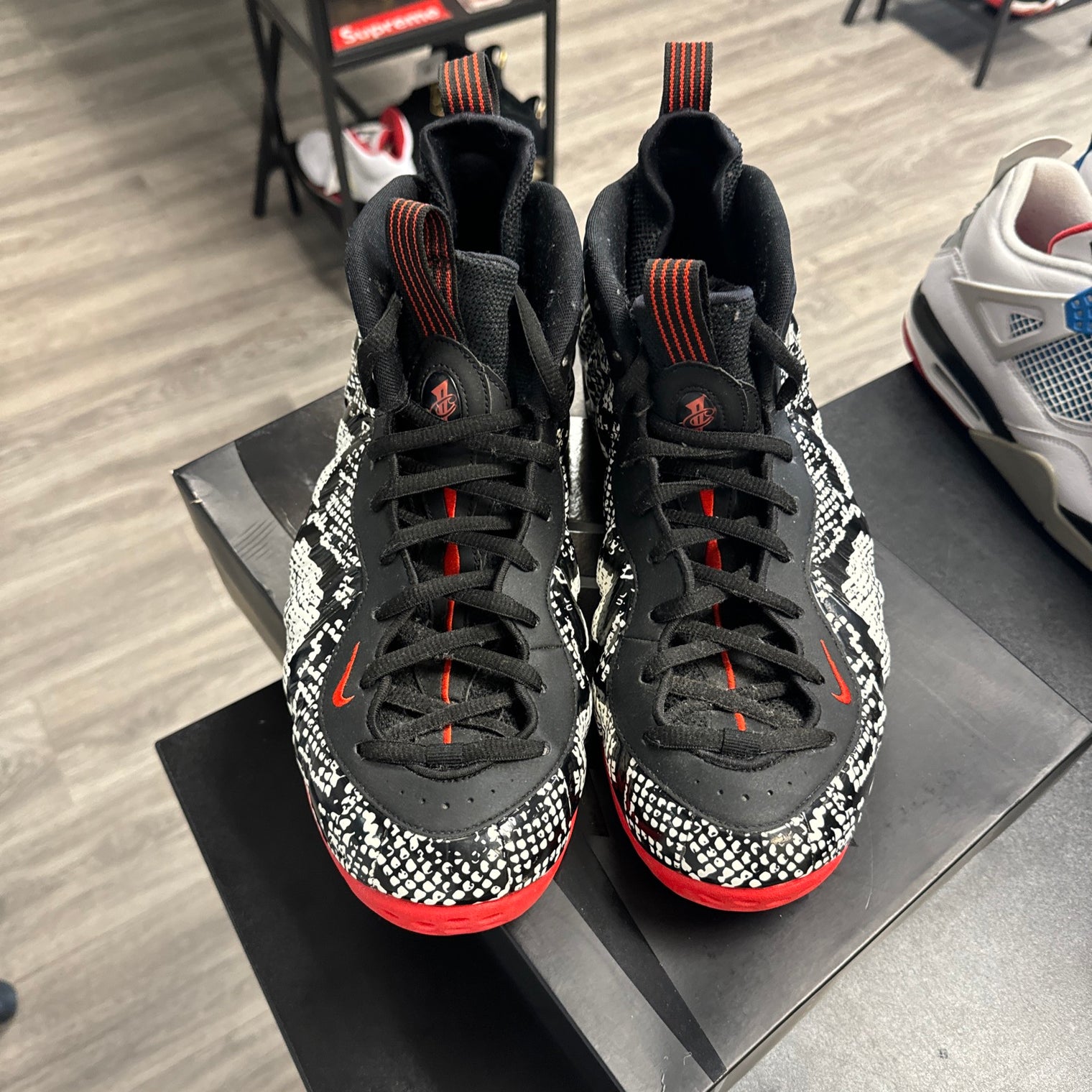 Albino Snakeskin Nike Air Foamposite (USED;NO BOX)