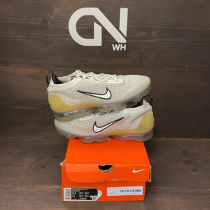 Nike Air VaporMax 2021 FK White Black Metallic Silver - Image 1