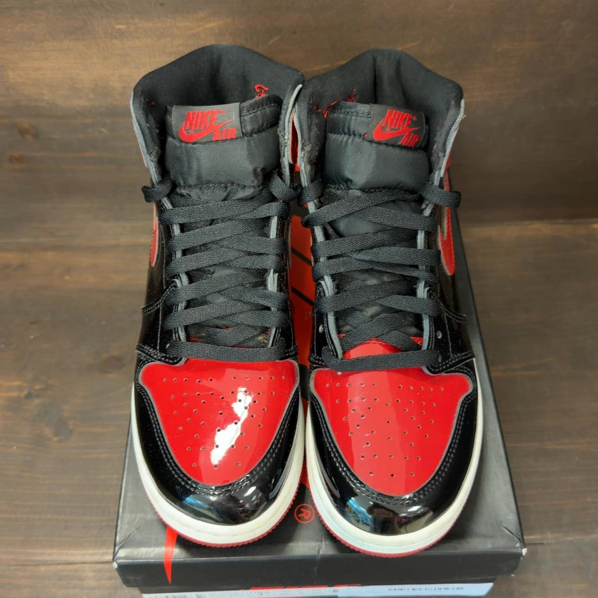 Jordan 1 Retro High OG Patent Bred (GS) - Image 3