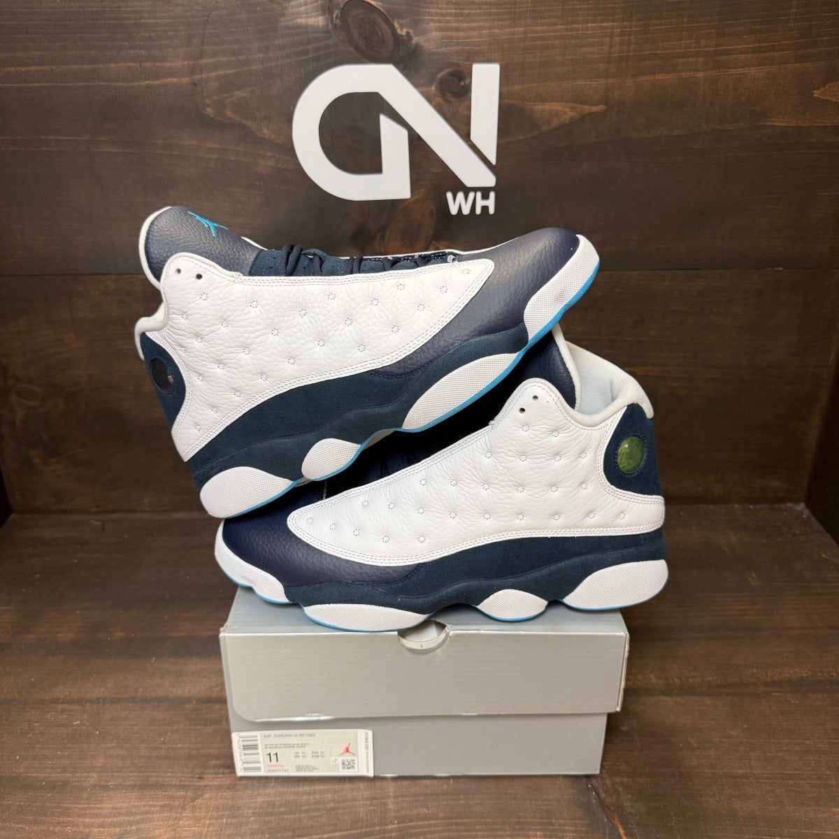 Jordan 13 Retro Obsidian Powder Blue White - Image 1