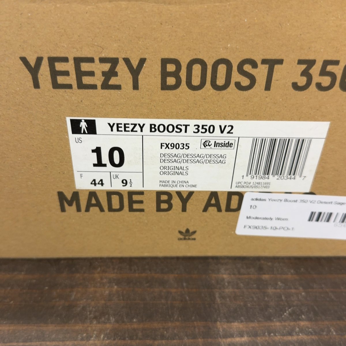 adidas Yeezy Boost 350 V2 Desert Sage Size 10 (Pre-Owned) - aux