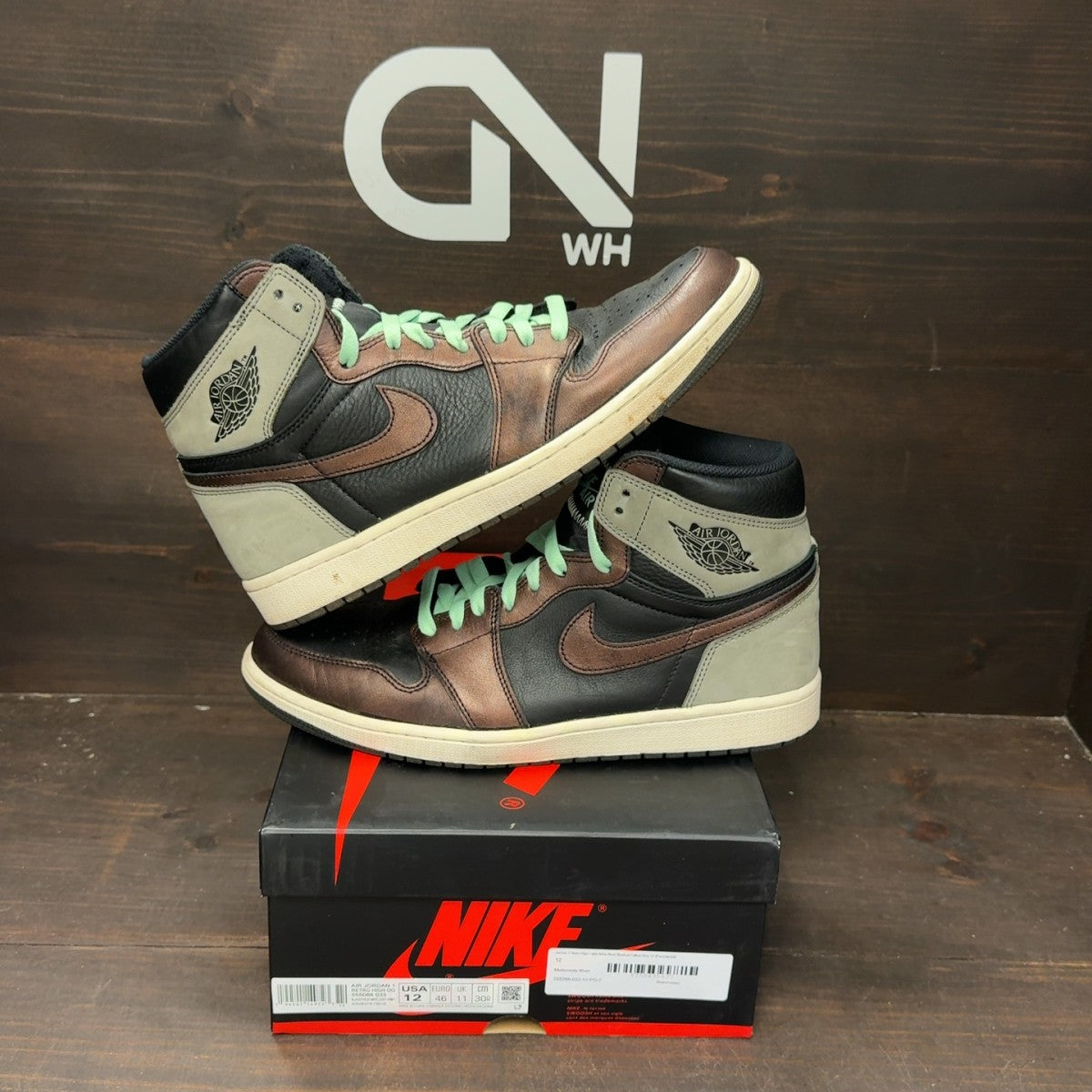 Jordan 1 Retro High Light Army Rust Shadow Patina - Image 1