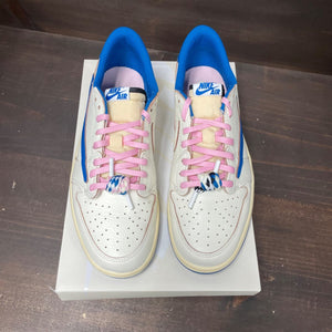 Jordan 1 Retro Low OG SP Fragment x Travis Scott Sail Military Blue Size 11.5 (Pre-Owned) - back