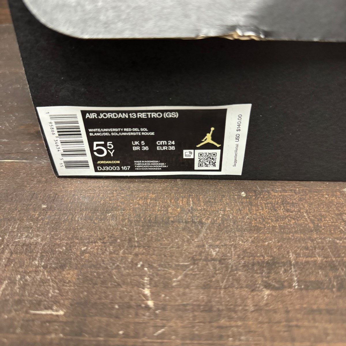 Jordan 13 Retro Del Sol (GS) Size 5.5Y (Pre-Owned)