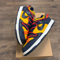 Off-White Michigan University Gold Nike Dunk Low (USED, No Box)