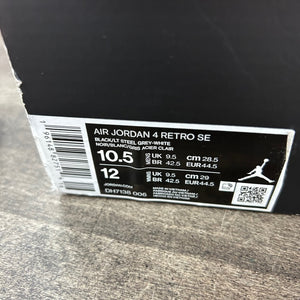 Jordan 4 Retro SE Black Canvas Size 10.5 (Pre-Owned) - Image 6