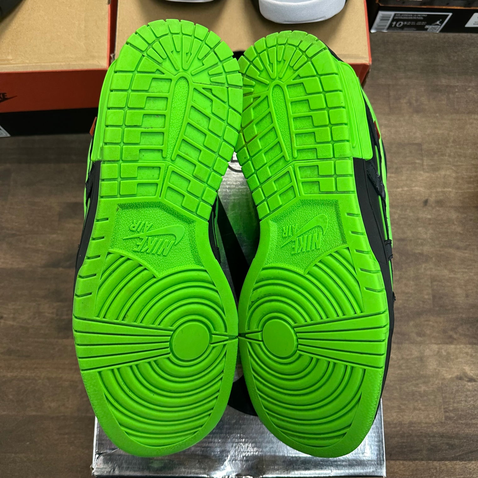 Nike Air Rubber Dunk Off-White Green Strike (US 10.5) (USED)