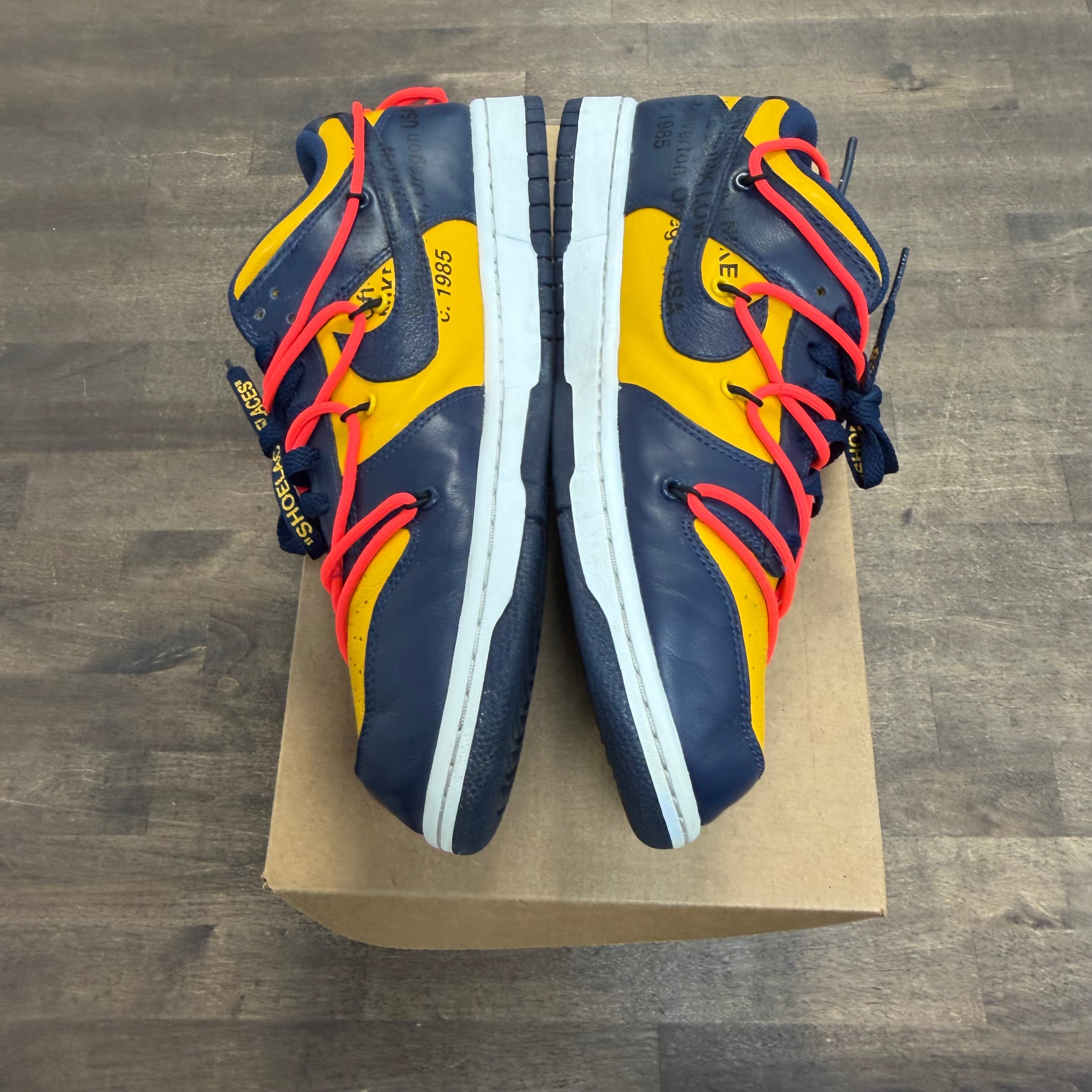 Nike Off-White Michigan University Gold Nike Dunk Low (USED, No Box) Size 10.5 (Pre-Owned) - Image 5