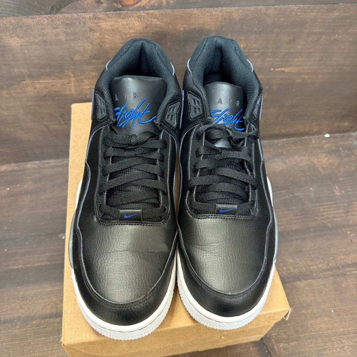 Nike Flight Legacy Black Hyper Blue Size 13 (Pre-Owned) - Image 3