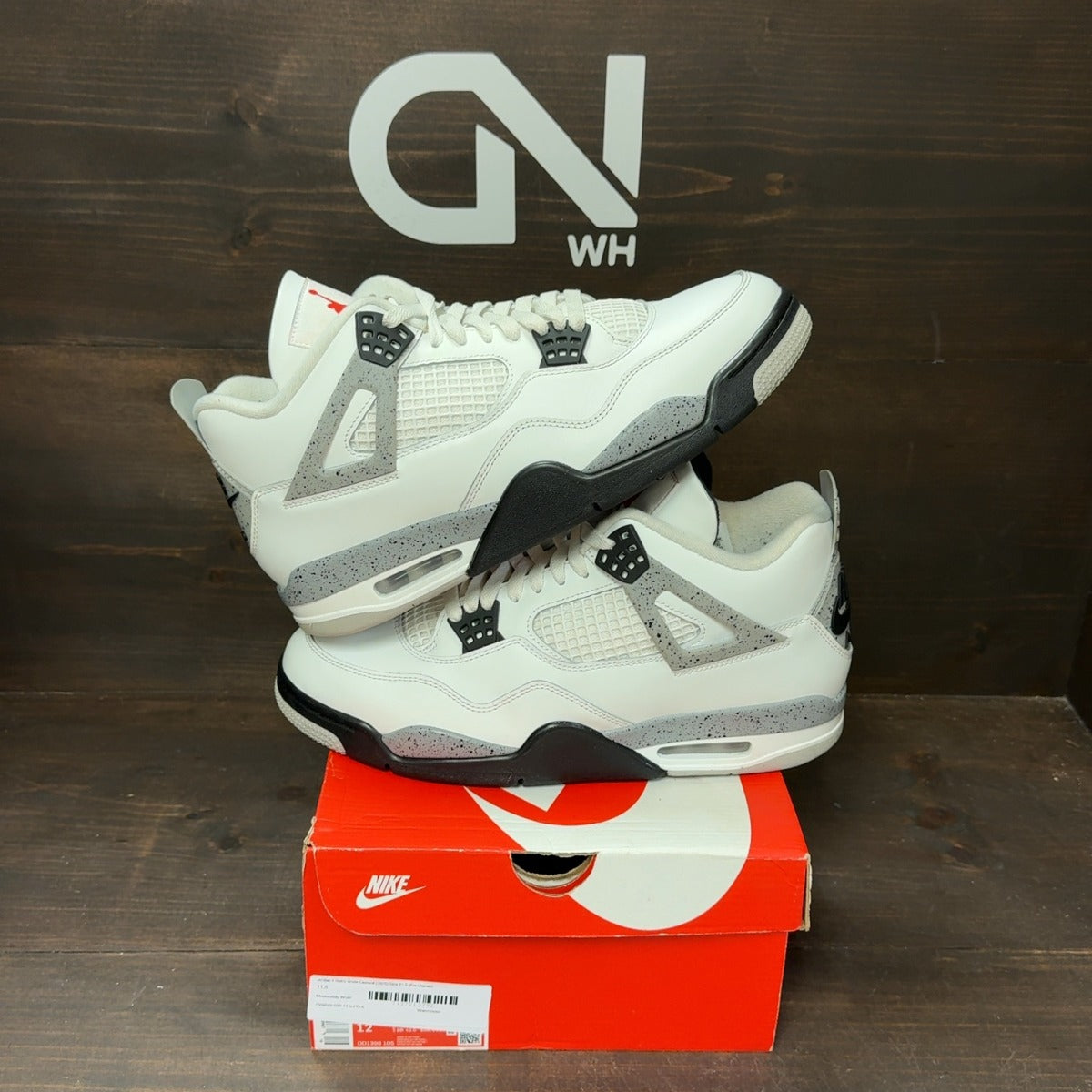 Jordan 4 Retro White Cement (2025) Size 11.5 (Pre-Owned) - Image 1