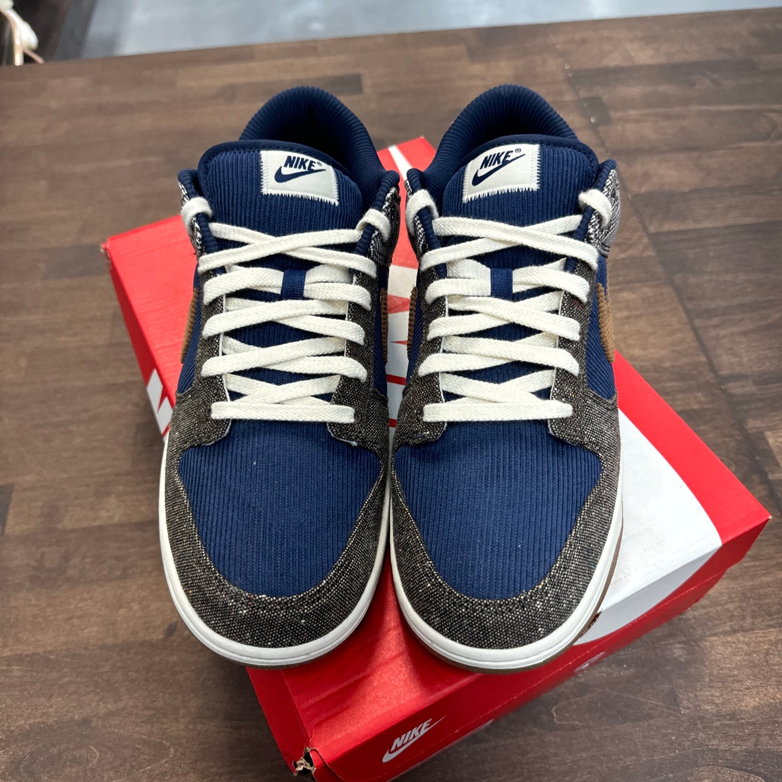 Tweed Midnight Navy Dunk Low (USED)