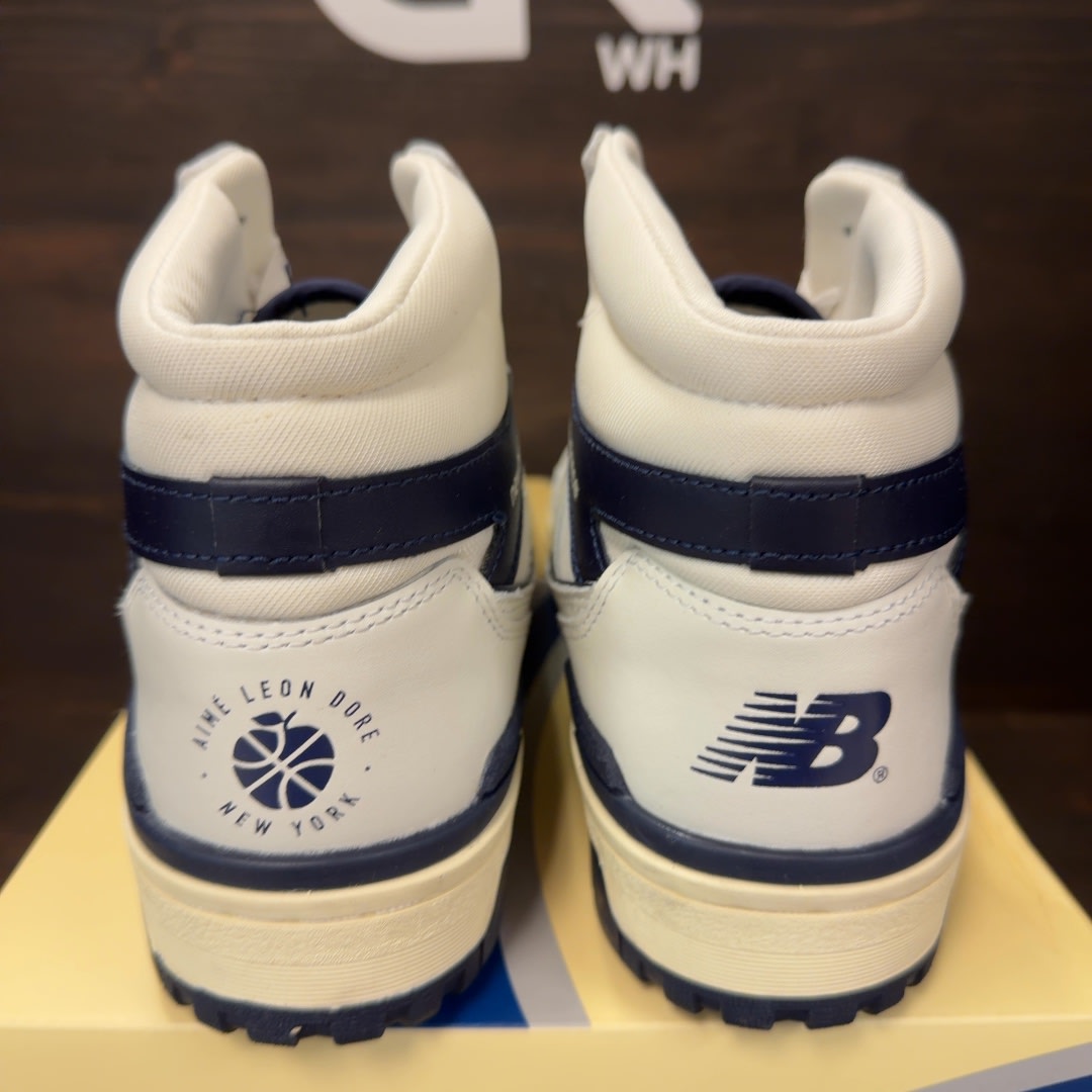 New Balance 650R Aime Leon Dore White Navy - Image 4