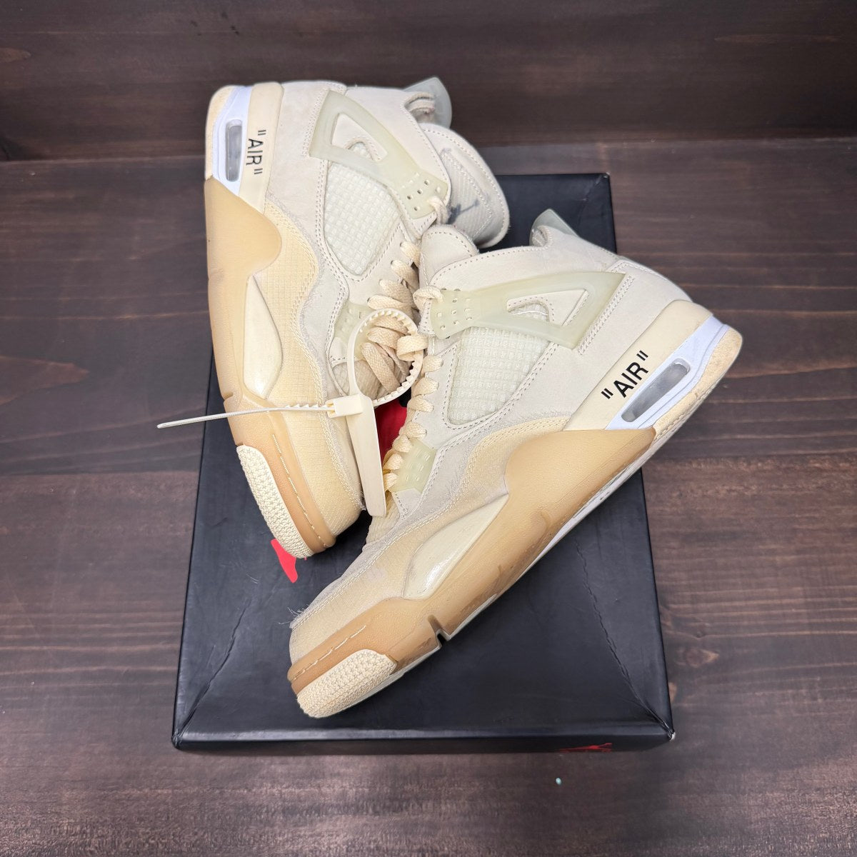 Jordan 4 Retro Off-White Sail (Women's) - Image 2