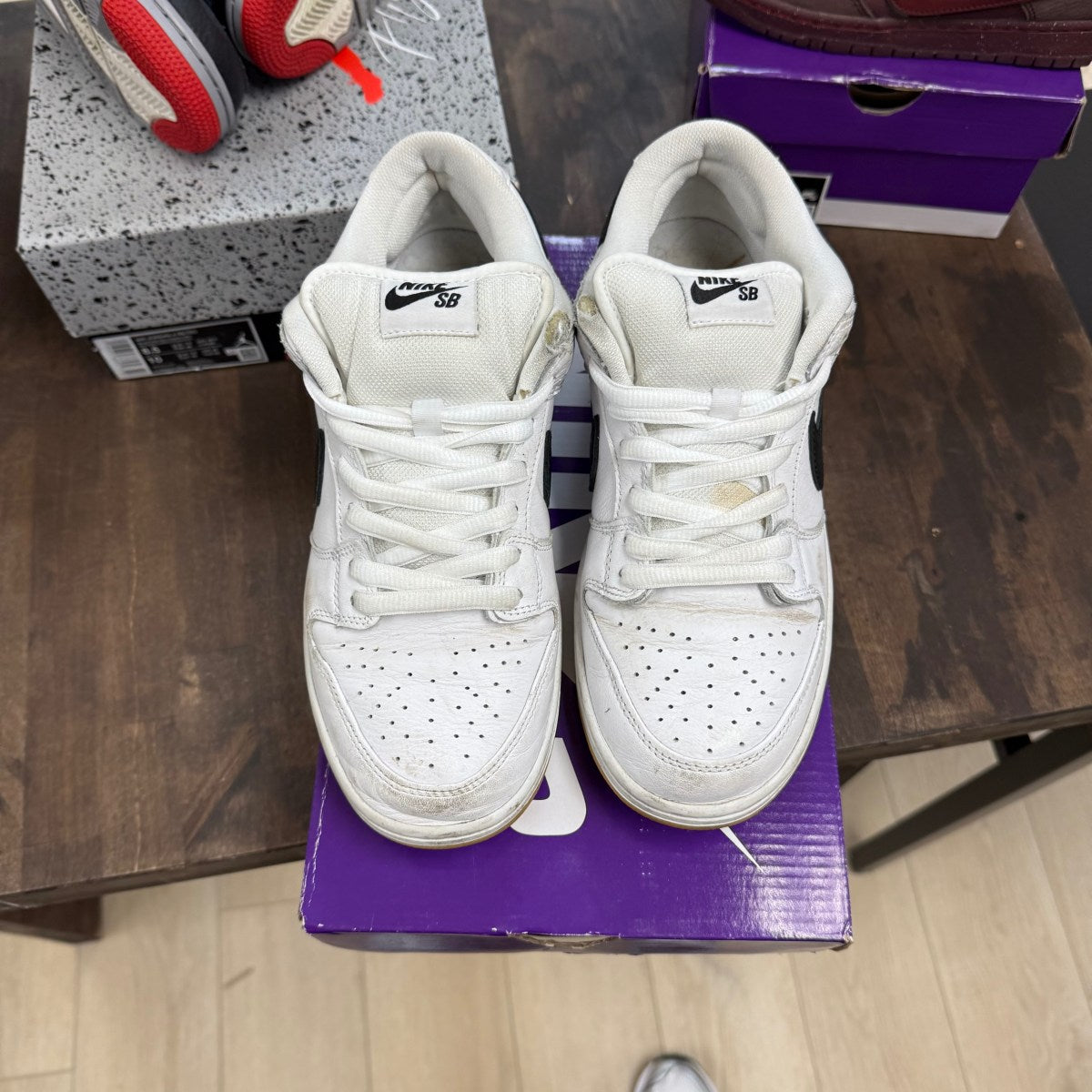 Nike SB Dunk Low Pro White Gum - Image 2