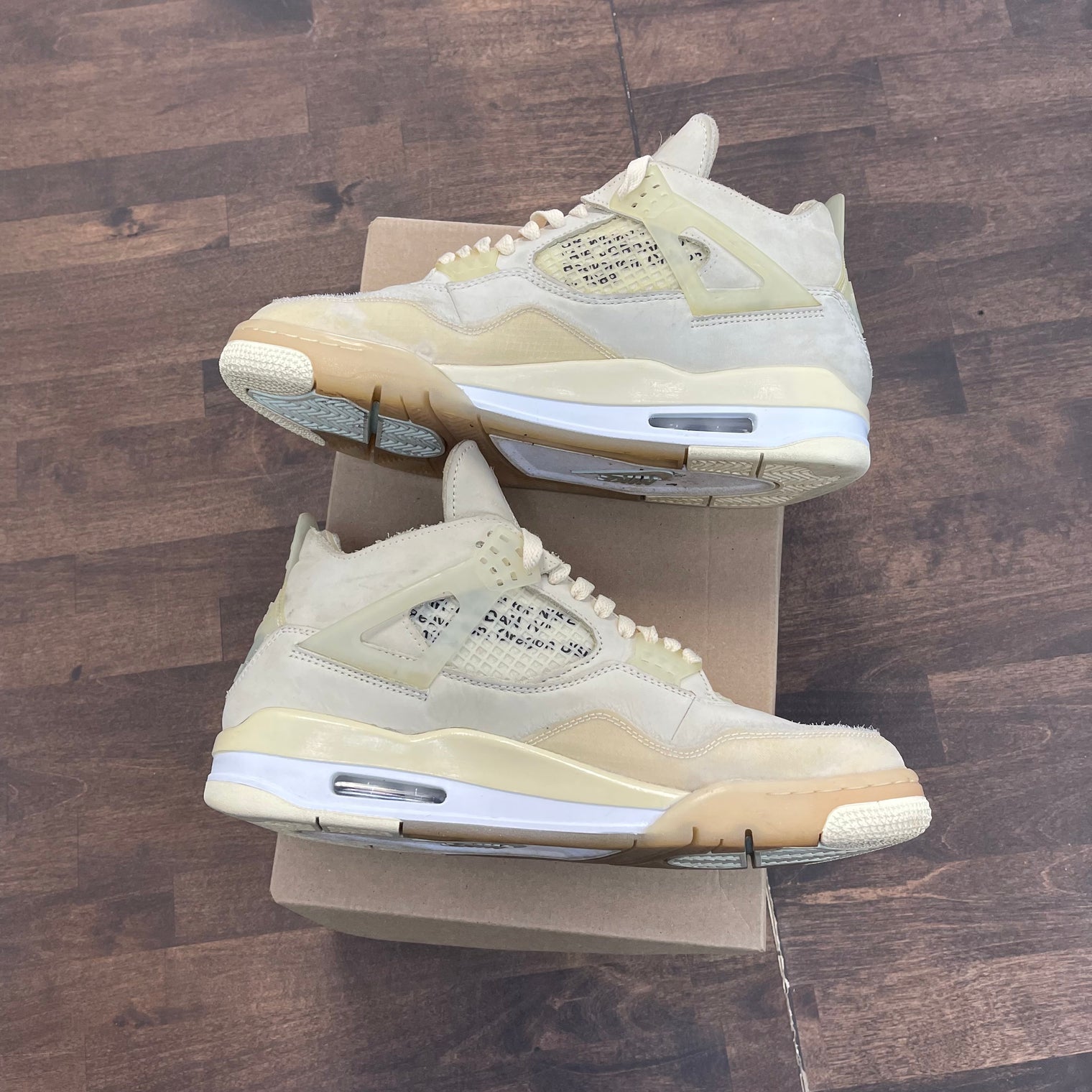 Jordan 4 W Off White Sail (USED NO BOX)