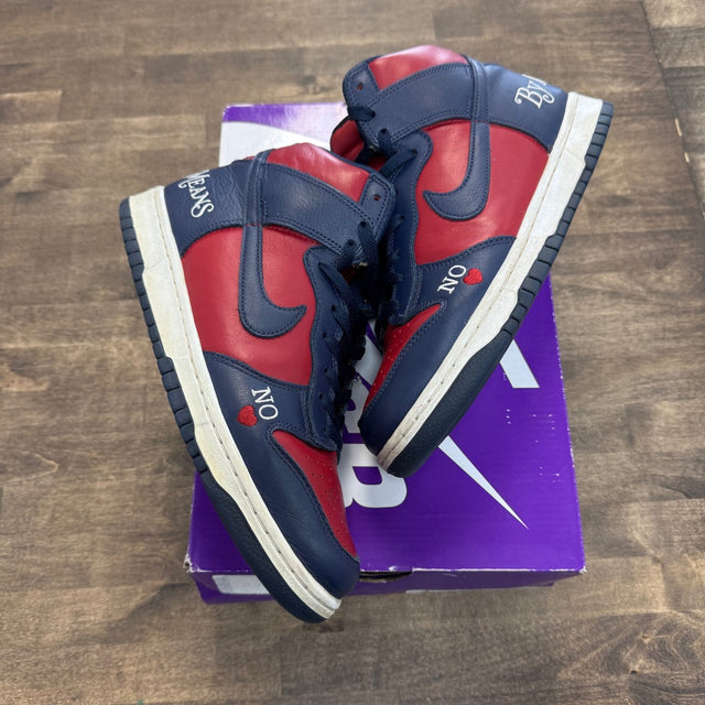 Nike SB Dunk High Supreme By Any Means Navy Size 8 (Pre-Owned) - Image 1
