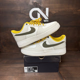 Nike Air Force 1 Low '07 PRM Light Bone Cargo Khaki Vivid Sulfur Size 11 (Pre-Owned) - Image 1