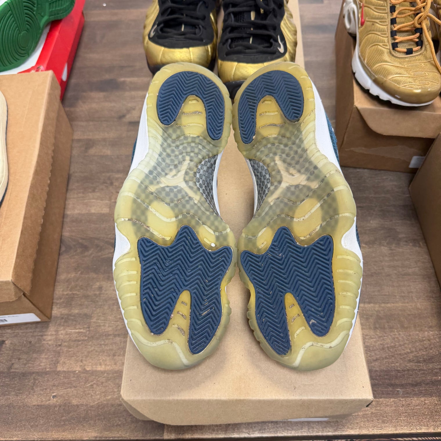 Navy Snake Skin Jordan 11 Retro Low (USED, No Box)