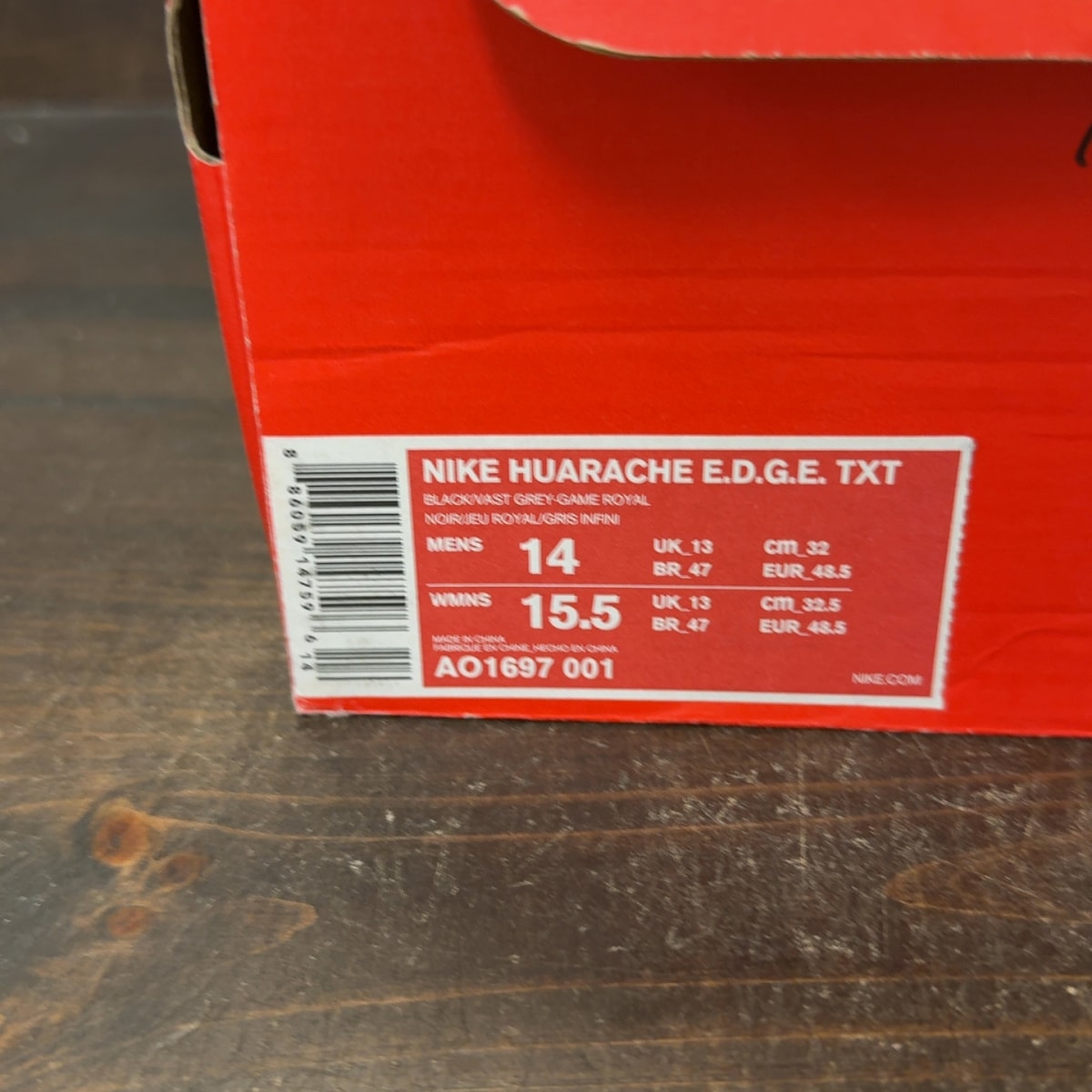 Nike Huarache Edge Txt White University Red Volt Black Size 14 (Pre-Owned) - Image 7