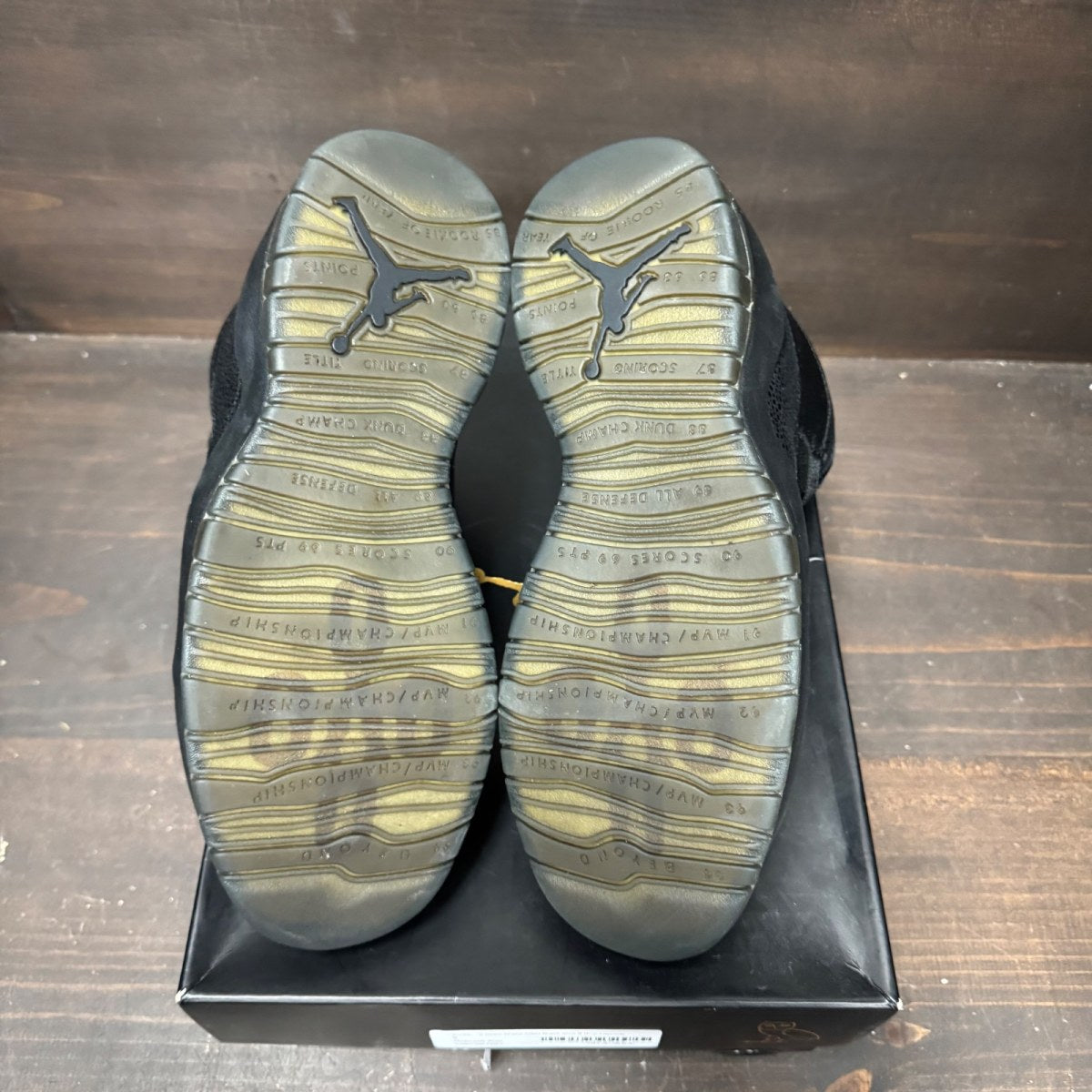 Jordan 10 Retro Drake OVO Black Size 9 (Pre-Owned) - box