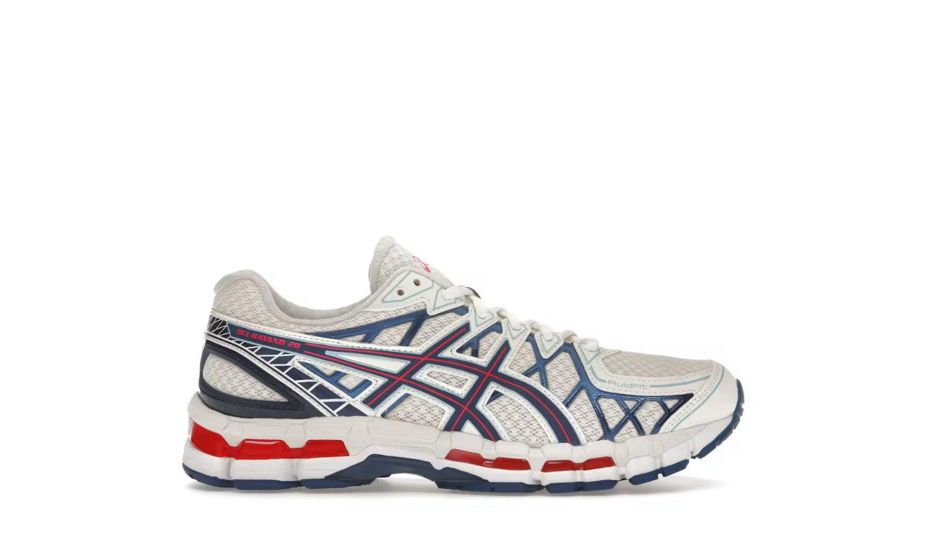 Cream Blue Red ASICS Gel-Kayano 20