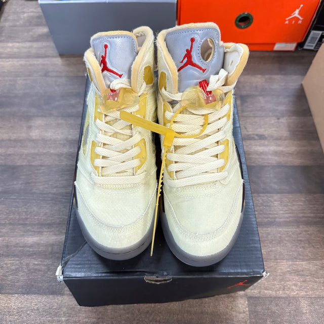 Off-White Sail Jordan 5 (USED)