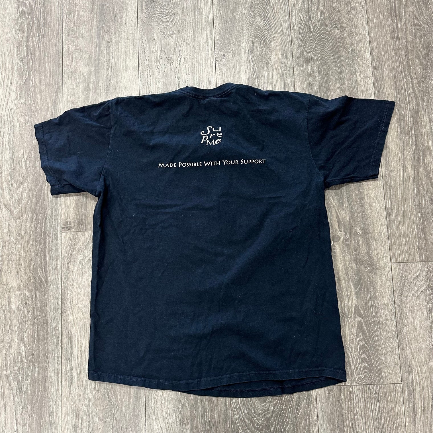 Supreme Made Possible With Your Support Tee Navy (Used)