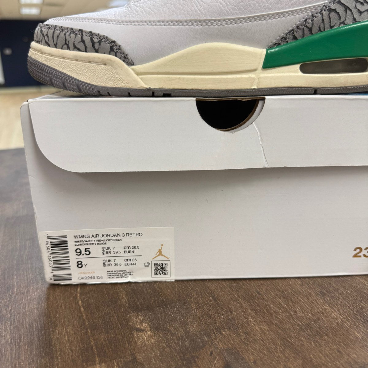 Jordan 3 Retro Lucky Green (Women's) - Image 5