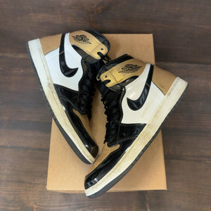 Jordan 1 Retro High NRG Patent Gold Toe Size 8 (Pre-Owned) - Image 2