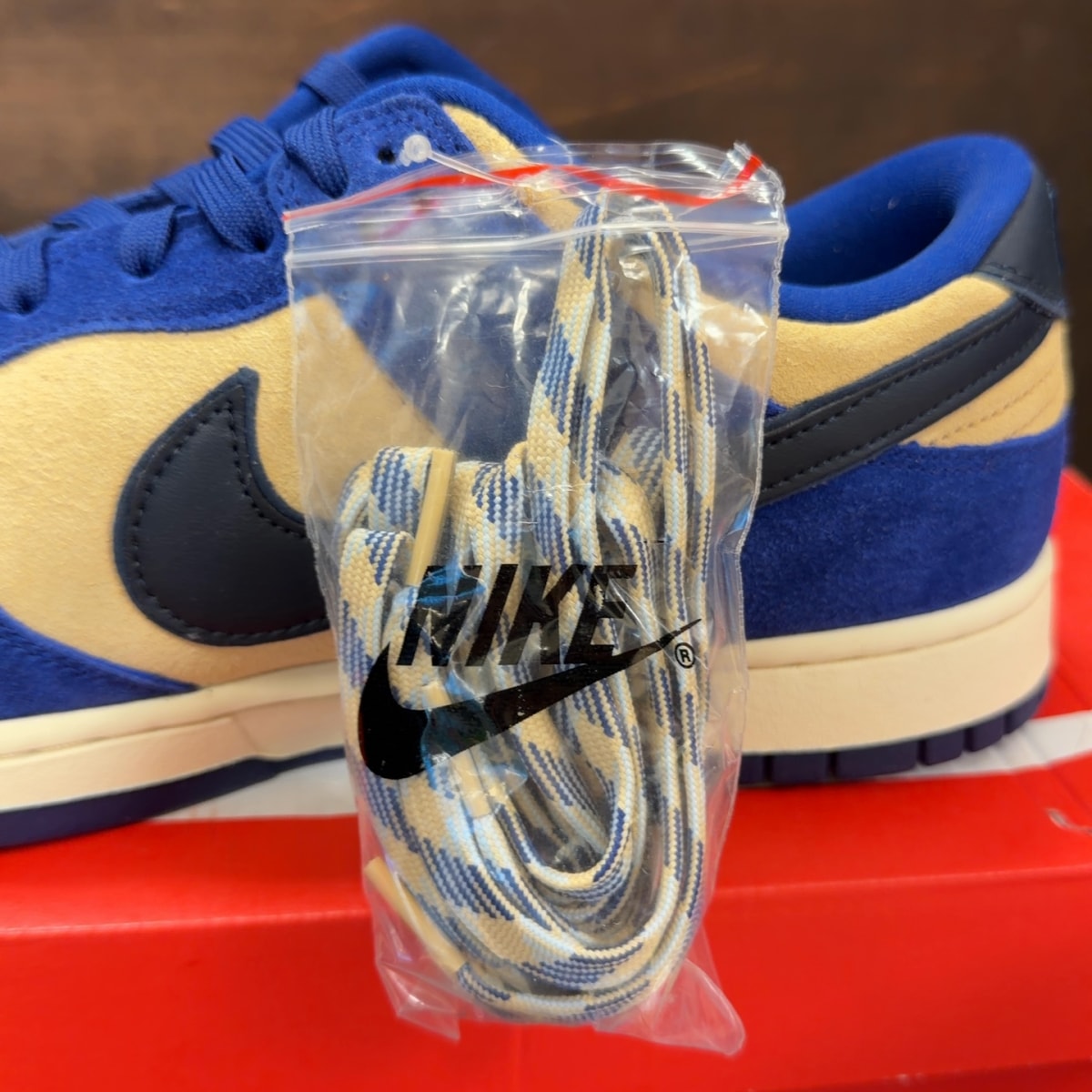 Nike Dunk Low LX Blue Suede (Women's) Size 13.5W - Image 8