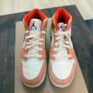 Jordan 1 Mid SE Orange Suede (GS) Size 5.5Y (Pre-Owned) - Image 4