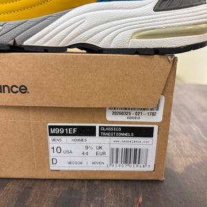 New Balance 991 MiUK SNS Blue Yellow - Image 6