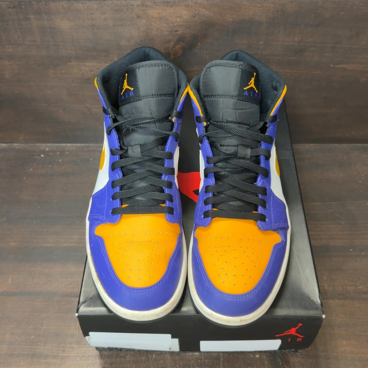 Jordan 1 Mid Lakers (2022) Size 11.5 (Pre-Owned) - Image 3
