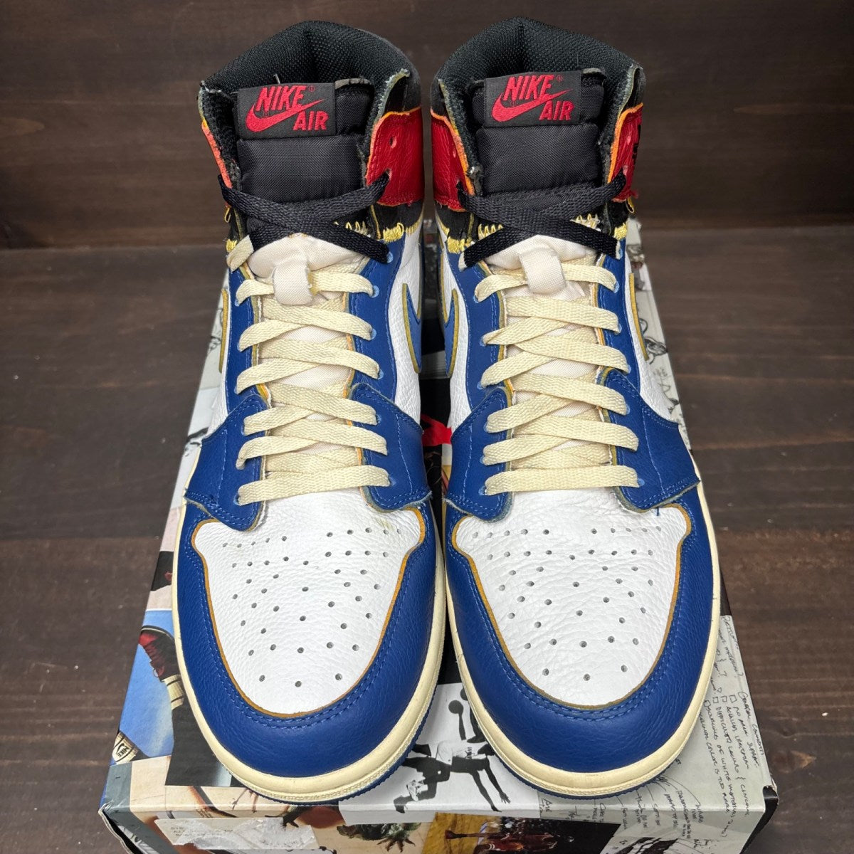 Jordan 1 Retro High Union Los Angeles Storm Blue Size 11 (Pre-Owned) - Image 3