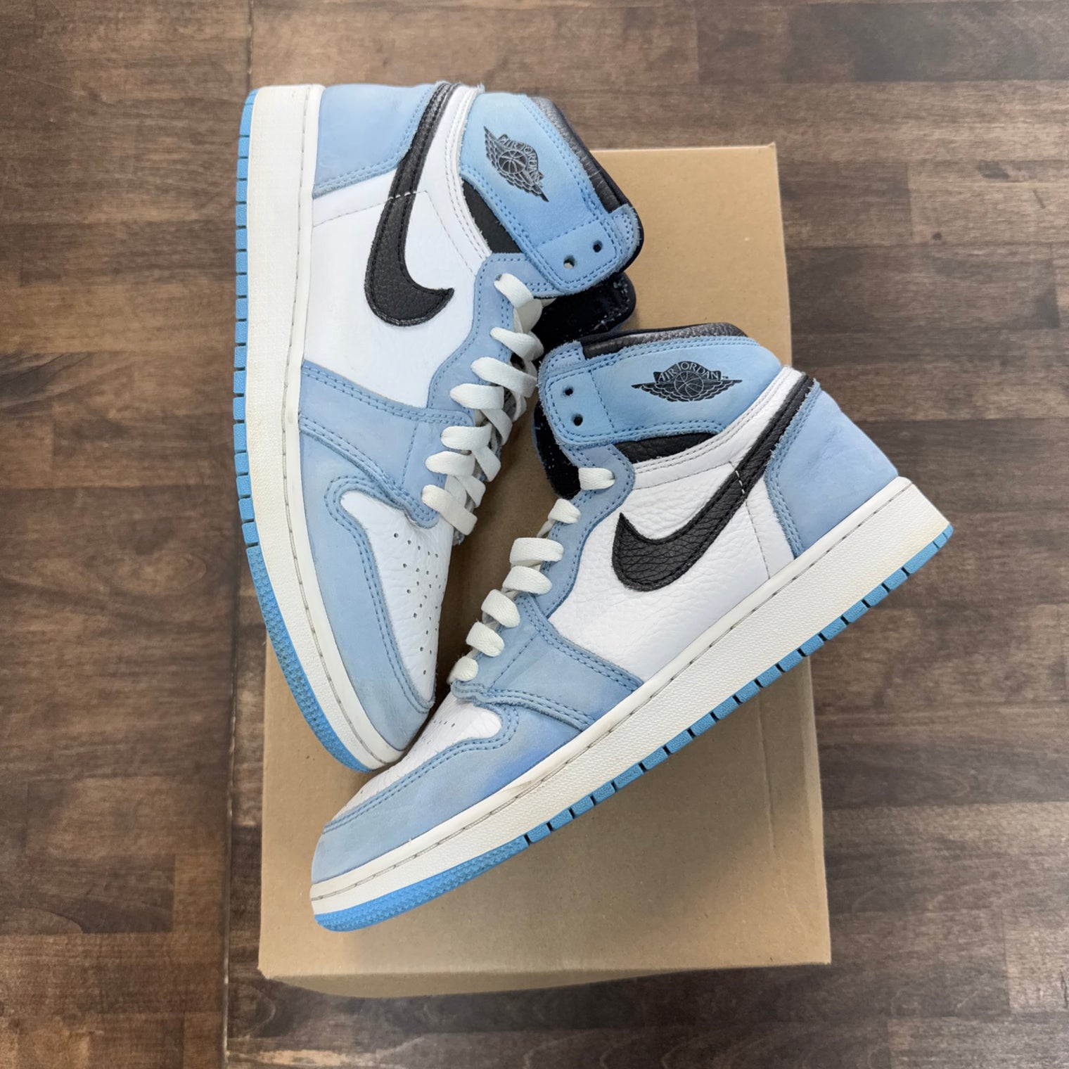 (GS) University Blue White Jordan 1 High (USED,No Box)