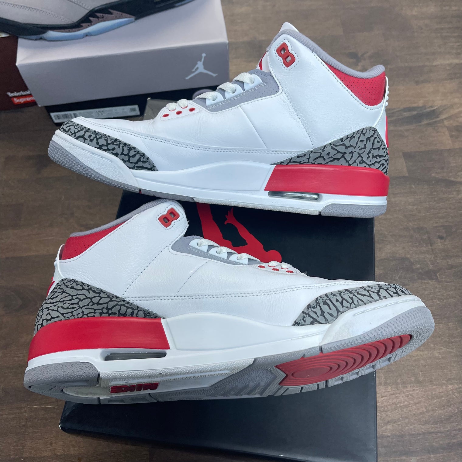 Fire Red Jordan 3 (USED)