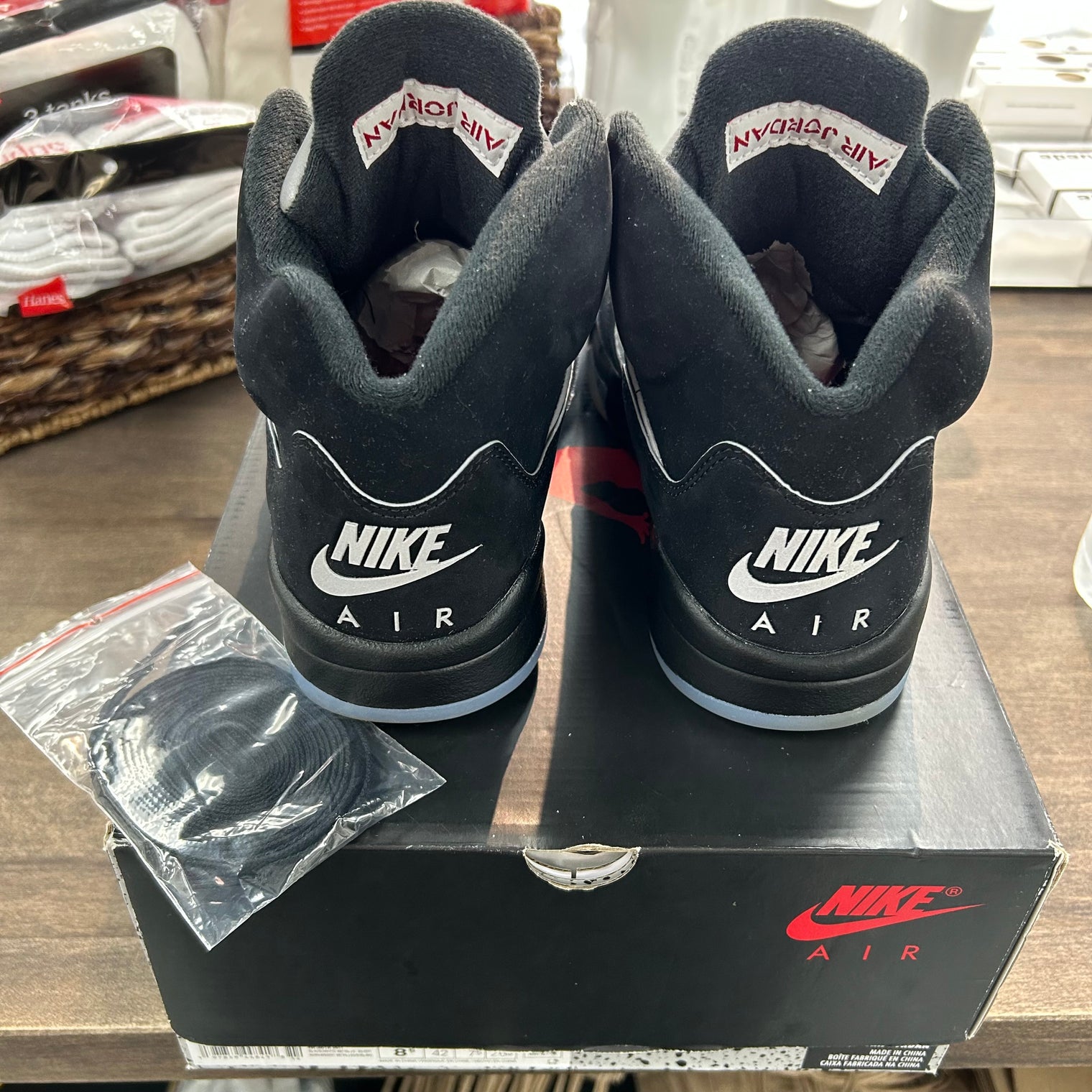 Black Metallic Jordan 5 (2025) (Lightly Worn)