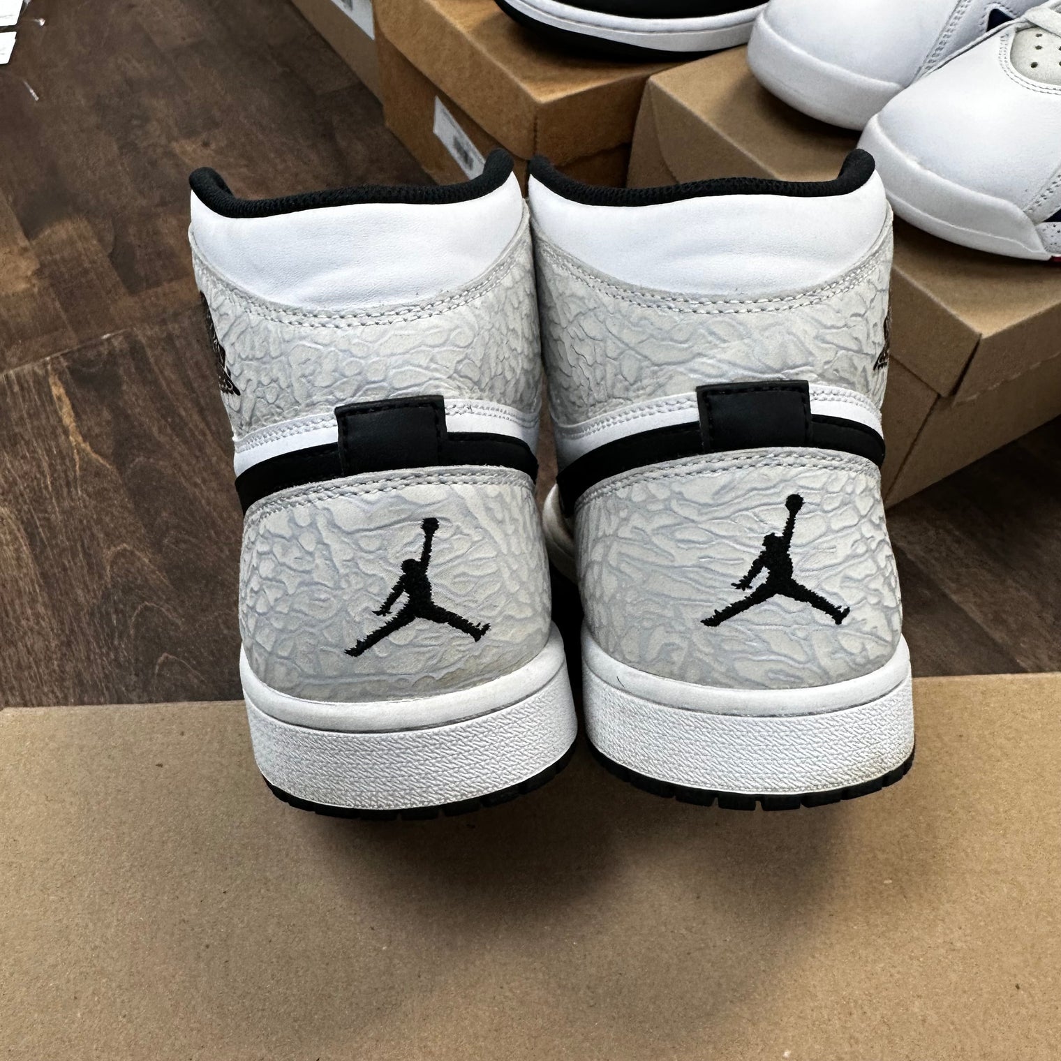 White Elephant Print Jordan 1 Mid (USED, No Box)