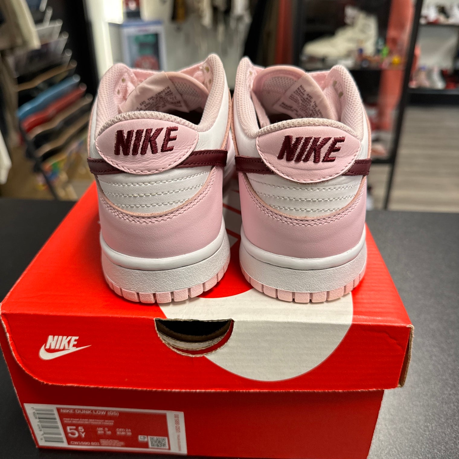 Pink Foam Dunk Low (USED)