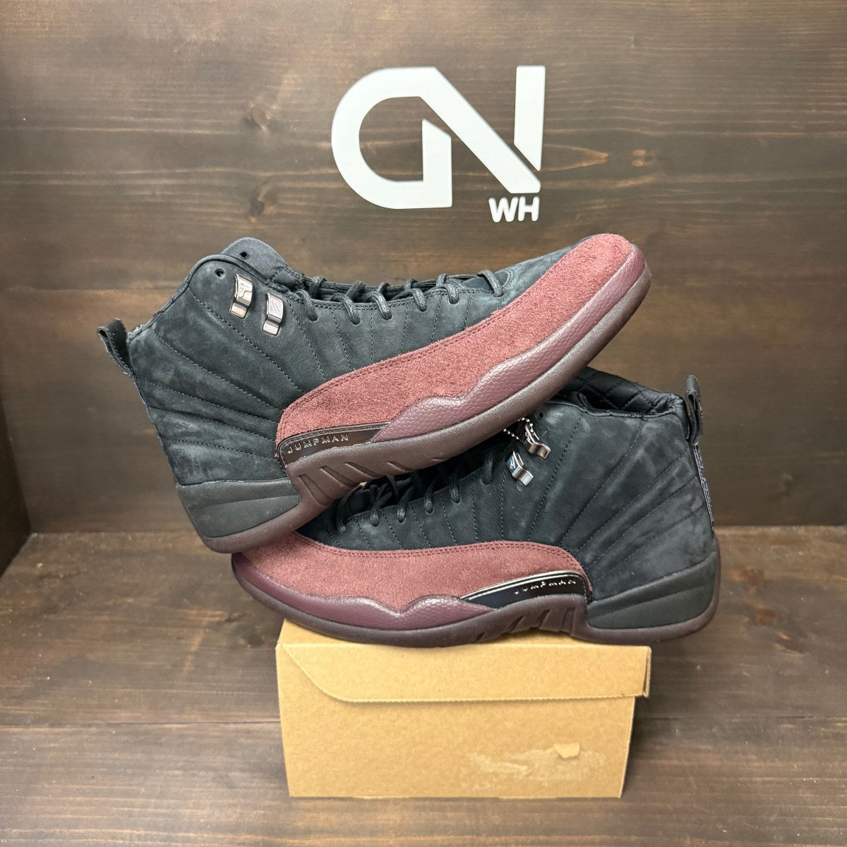 Jordan 12 Retro SP A Ma Maniére Black (Women's) Size 13W (Pre-Owned) - Image 1