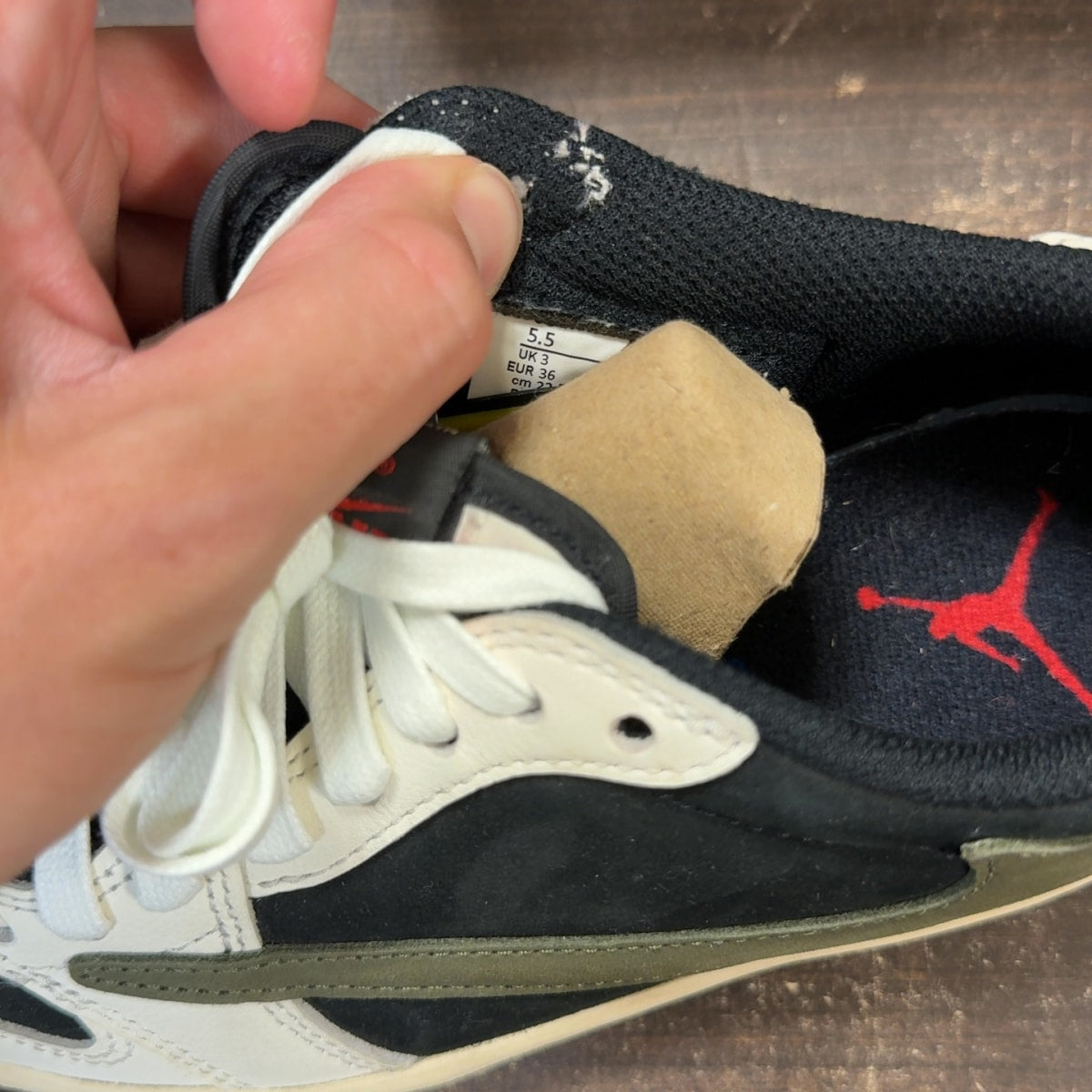 Jordan 1 Retro Low OG SP Travis Scott Olive (Women's) - Image 7
