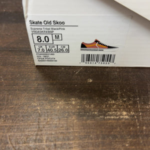 Vans Skate Old Skool Supreme Tribal Barbed Wire Pink Size 8 (Pre-Owned) - aux