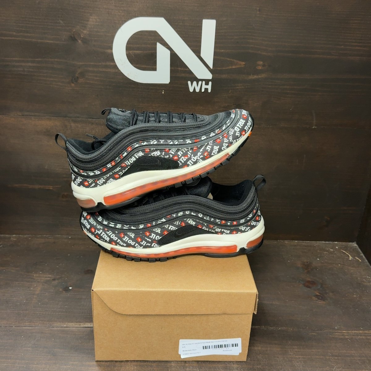 Nike Air Max 97 Just Do It Pack Black Size 9.5 (Pre-Owned) - front