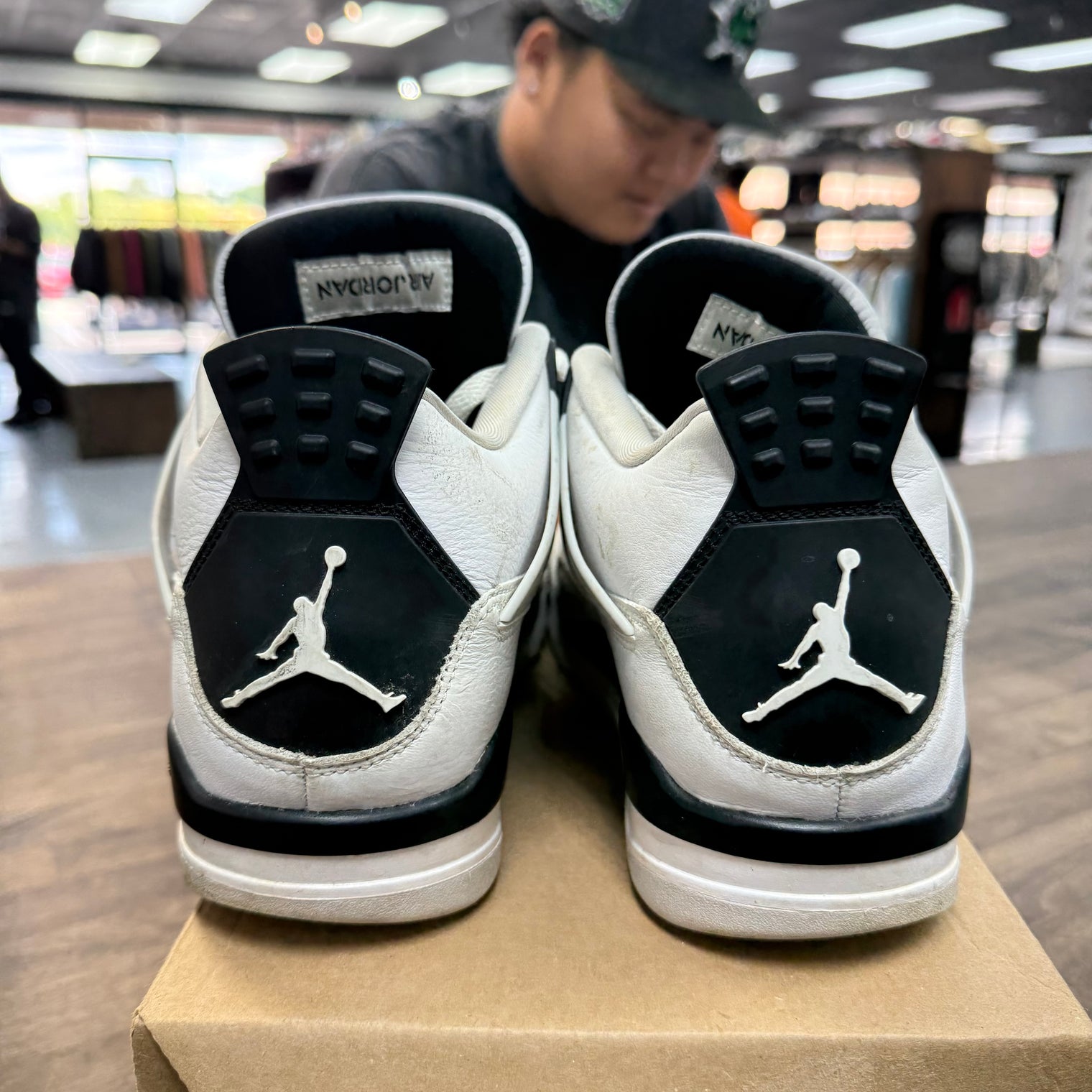 Military Black Jordan 4 Retro (USED, B-Grade Pair, No box)