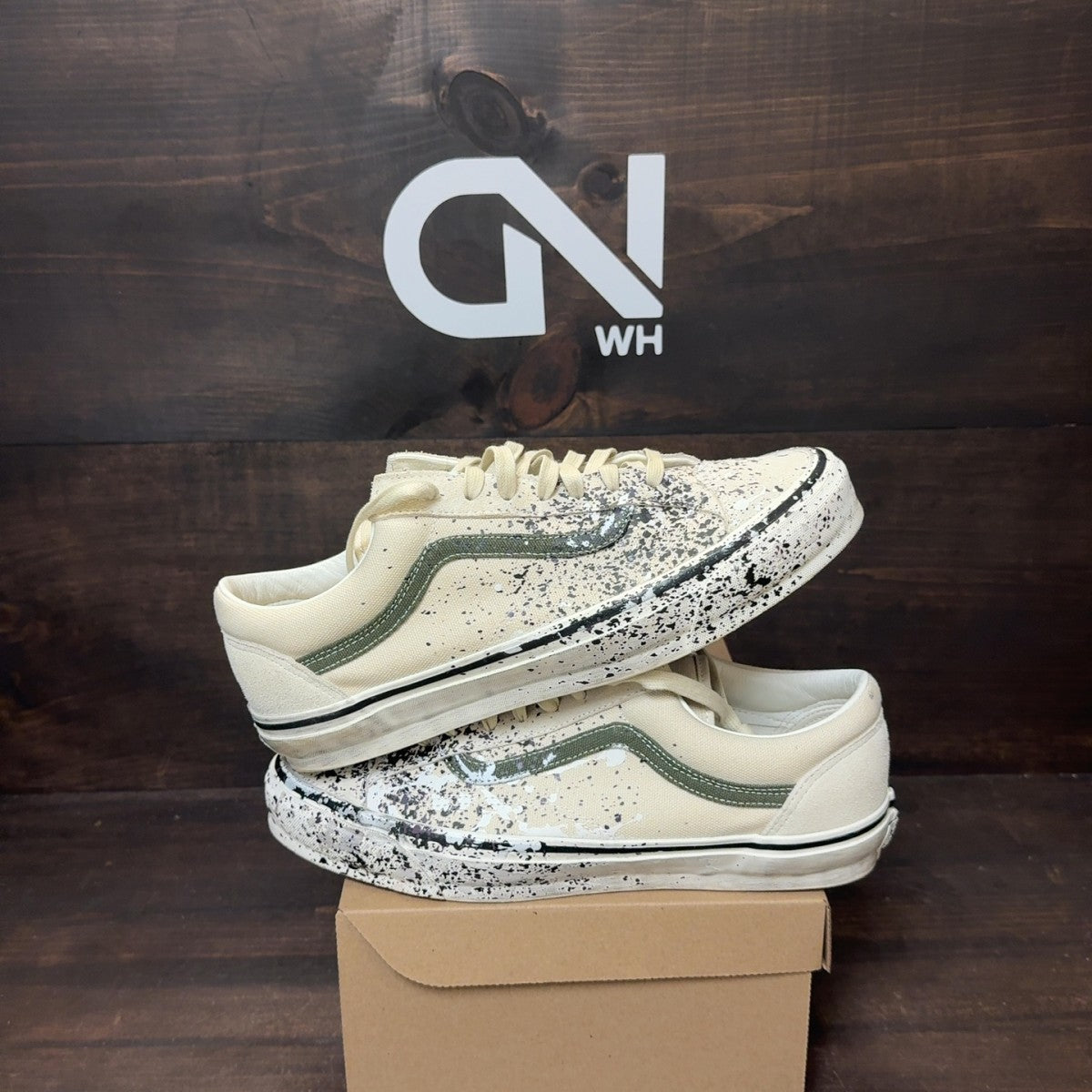 Vans Premium Old Skool 36 Paint Splatter Turtledove Size 11.5 (Pre-Owned) - Image 1