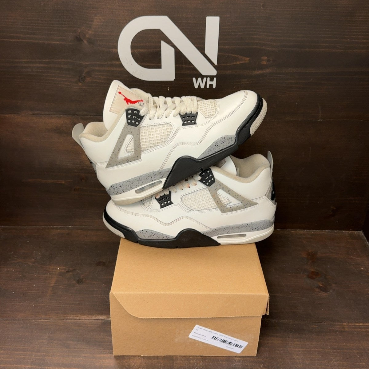 Jordan 4 Retro White Cement (2025) Size 10 (Pre-Owned) - Image 1