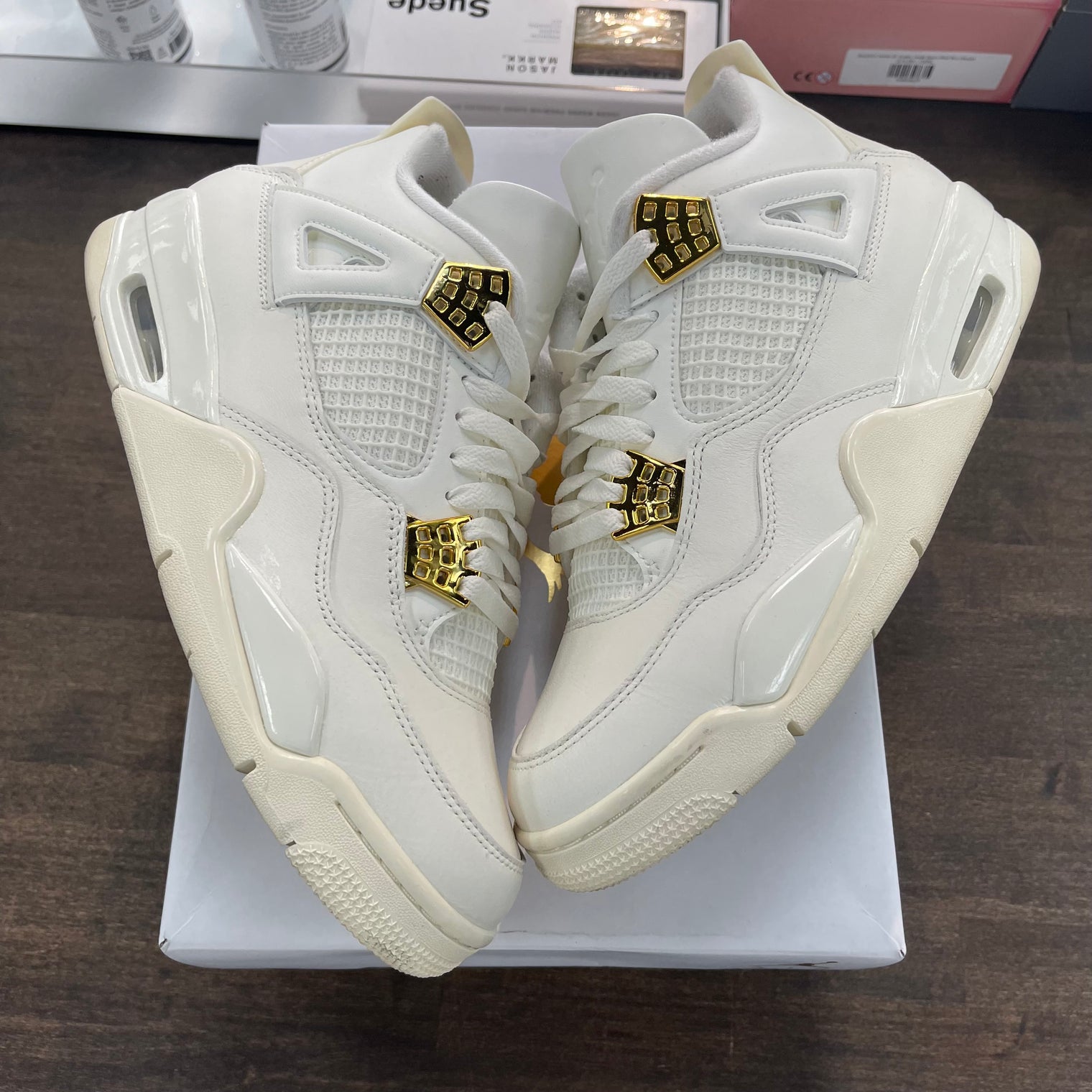Metallic Gold Jordan 4 (W) (USED)