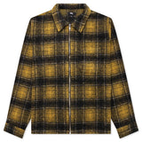 Stussy Wool Plaid Zip Shirt Yellow